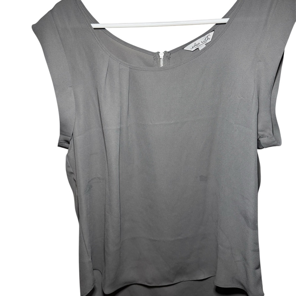 Eden Ruth Gray Sleeveless Blouse – Size L – Minimal Flaw, Great Style